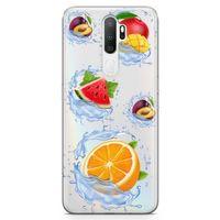 Oppo A5 2020 Kılıf Meyve Suları Arka Kapak Koruma Desenli Full Koruyucu
