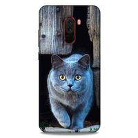 Lopard Xiaomi Pocophone F1 Uyumlu Kılıf Kediler (48) Bumper Kılıf Duman
