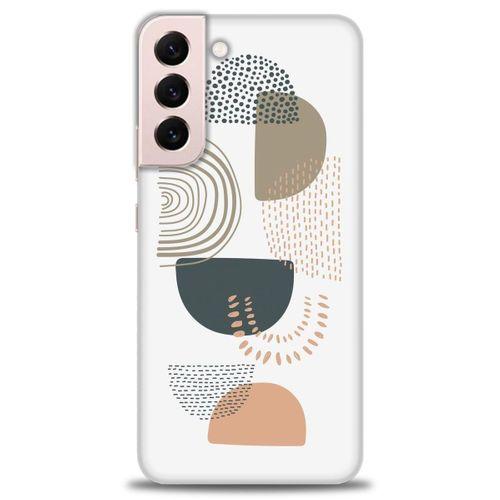 Samsung Galaxy S22 Plus Kılıf HD Baskılı Kılıf - Turuncu Yarım Daire + Tam Ekran Koruyucu