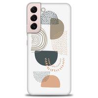 Samsung Galaxy S22 Plus Kılıf HD Baskılı Kılıf - Turuncu Yarım Daire + Tam Ekran Koruyucu