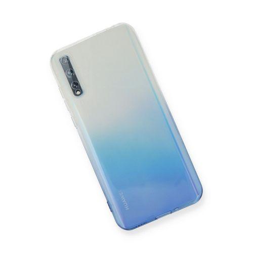 Newface Huawei Y8P Kılıf Lüx Çift Renkli Silikon - Mavi
