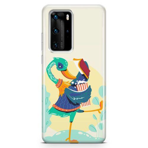 Huawei P40 Pro Kılıf Entel Ördek Arka Kapak Koruma Desenli Full Koruyucu