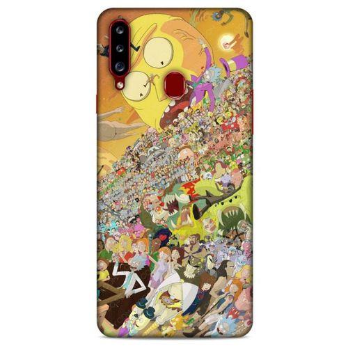 Samsung Galaxy A20s Uyumlu Kılıf Rick And Morty (37) Silicone Cover Slick Morty
