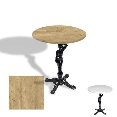 Dockers Çipa 1003 Döküm Ayak Yuvarlak Masa Çap 70cm - (Werzalit, Wermodin ve Allzalit Tabla) - Avalone Pine