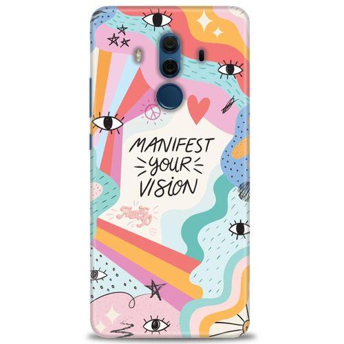 Huawei Mate 10 Pro Kılıf HD Baskılı Kılıf - Manifest Your Vision + Tam Ekran Koruyucu