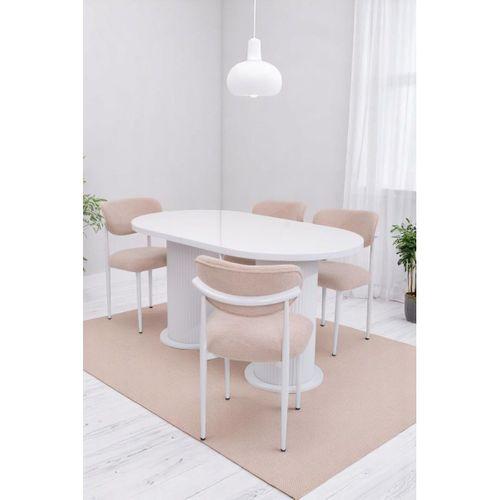 Bohem Polo Lak Panel Açılır Yemek Masa Sandalye Takımı 90x160cm