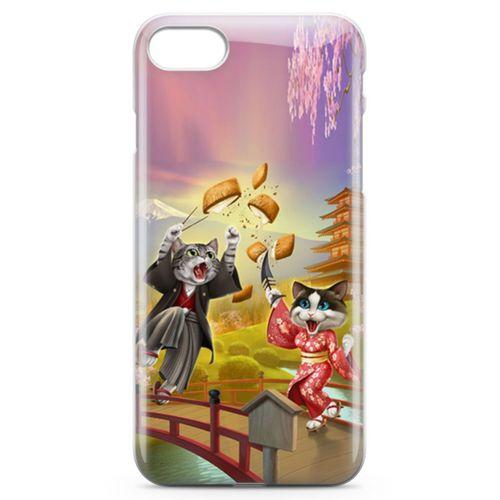 Apple iPhone 7 Kılıf Geyşa Kediler Arka Kapak Koruma Desenli Full Koruyucu