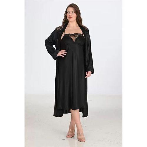 2li Siyah Sabahlık Takımı Bigsize 6221