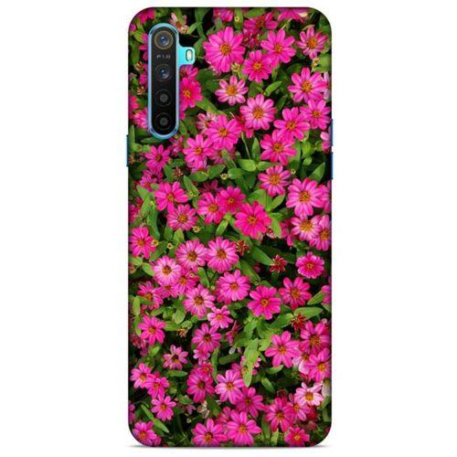 Lopard Oppo Realme 6i Uyumlu Kılıf Bahar (40) Fit Silikon Kılıf Koyu Pembe