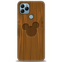 General Mobile GM 22 Kılıf HD Baskılı Kılıf - Ahşap Mickey + Tam Ekran Koruyucu