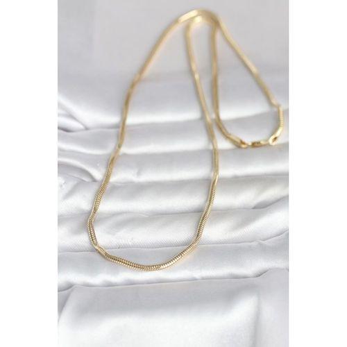 CM 14K Gold Renk Yılan Zincir Model 60 cm Kadın Kolye