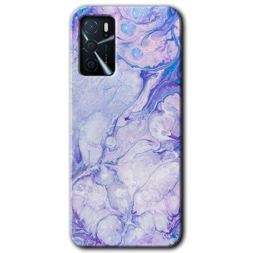 Oppo A16 Kılıf Kapak - Spots Lilac +Hayalet Ekran Yandan Gözükmez