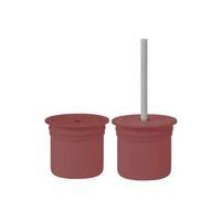 OiOi OiOi Ham+Hüp Pipetli Silikon Bardak Seti Velvet Rose / Powder Grey