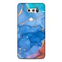 LG K40S Uyumlu Kılıf Mavi Delisi (10) Full Koruma Kılıfı Mermer
