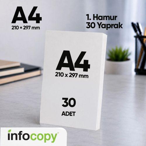 İnfocopy Fotokopi Kağıdı Premium Kalite A4 30 Yaprak 1 Hamur