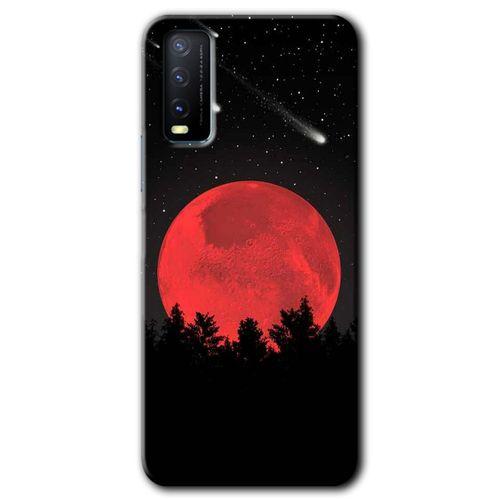 Vivo Y20 Kılıf HD Desen Baskılı Arka Kapak - Kanlı Ay