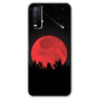 Vivo Y20 Kılıf HD Desen Baskılı Arka Kapak - Kanlı Ay