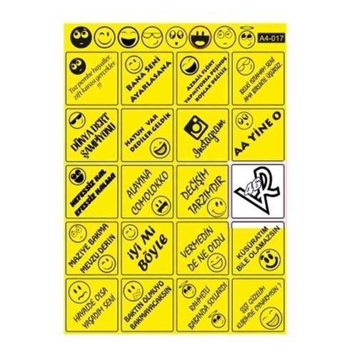 SEVGENT A4 Sticker 017 Tek Paket Çoklu