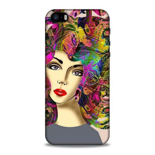 Lopard Apple iPhone SE Uyumlu Kılıf Sürreal Yüzler ♀ (40) Fit Silikon Kılıf Desenli