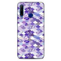 Huawei Y6P Kılıf Pastel Renkler (15) Antişok Kılıf Mor Beyaz