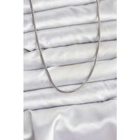 316L Çelik Zincir Gümüş Renk 60 cm Yılan Zincir Kadın Kolye