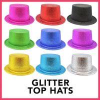 Karışık Renk Simli Silindir Parti Şapkaları (12 Adet)