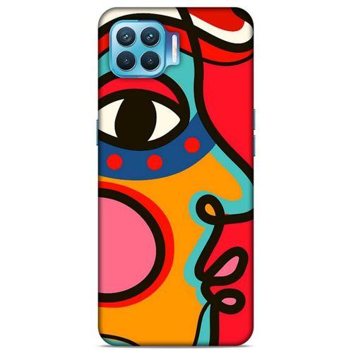 Lopard Oppo Reno 4 Lite Uyumlu Kılıf Soyut Sanat (9) Baskılı Kılıf