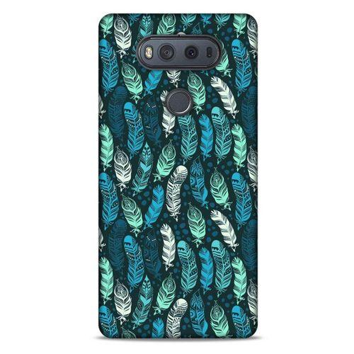 LG K61 Kılıf Desenli Özel Seri Tüyler (46) Core Armor Kılıf