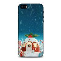 Apple Iphone 5 Kılıf Snowix (14) Lansman Kılıf Beyaz Kırmızı