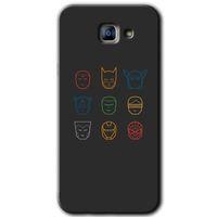 Samsung Galaxy A8 2016 Kılıf HD Desen Baskılı Arka Kapak - Avengers Minimalism