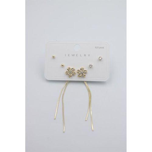 Çoklu Set Küpe - Altın