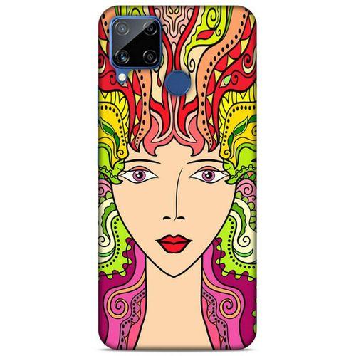 Lopard Oppo Realme C15 Uyumlu Kılıf Sürreal Yüzler ♀ (42) Rugged Armor Kılıf Desenli