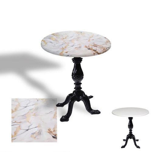 Dockers Çipa 1001 Döküm Ayak Yuvarlak Masa Çap 70cm - (Werzalit, Wermodin ve Allzalit Tabla) - Gold