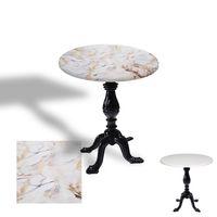 Dockers Çipa 1001 Döküm Ayak Yuvarlak Masa Çap 70cm - (Werzalit, Wermodin ve Allzalit Tabla) - Gold