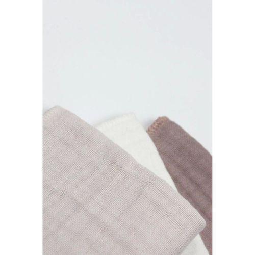 Çocuk Eğitici Gelişim Bistyle 6'lı Müslin Mendil 20x20 cm 90106 Taş Ekru Antrasit