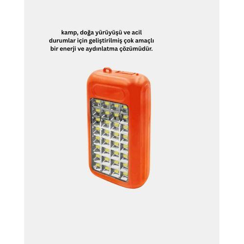 10000 Mah Güneş Enerjili Powerbank Ve Led Kamp Lambası