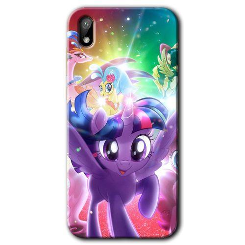 MRCİLETİSİM Huawei Y5 2019 Kılıf HD Desen Baskılı Arka Kapak + Temperli Cam - Pony