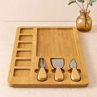 Kahvaltı Peynir Sunum Panosu MDF 6+1 Bölmeli