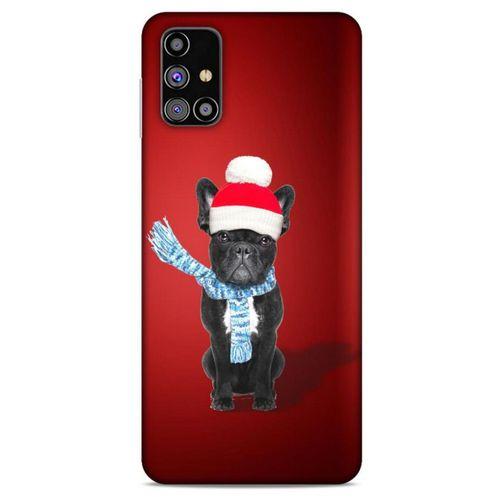 Samsung Galaxy M31s Kılıf Köpek Kıyafetleri (23) Ultra Koruma Kılıfı French Bulldog Bere