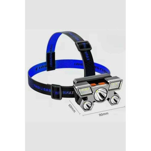 5 Led Far Şarj Edilebilir Güçlü Kafa Lambası Kamp Lambası 4 Modlu