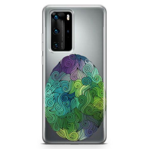 Huawei P40 Pro Kılıf Tüylü Yumurta Arka Kapak Koruma Desenli Full Koruyucu