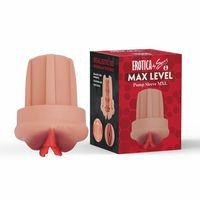 Pump Sleeve MXL - Hazneyi Kavrayan Büyük ve Geliştirilmiş Süper Gerçekçi Tırtıklı Doku Penis Pompası Vajina Başlığı