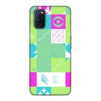 Oppo A72 Uyumlu Kılıf Insomnia (30) Silicone Case Pembe Yeşil