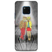 Huawei Mate 20 Pro Kılıf FunnyMaX (35) Fit Design Kılıf Gri