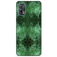 Mermer Desenli (12) Tema Koruyucu Silikon Yeşil Oppo Realme 7 Pro Kılıf