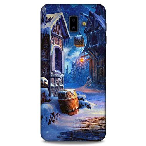 Samsung Galaxy J6 Plus Kılıf Snowix (46) Core Armor Kılıf Kahverengi Mavi