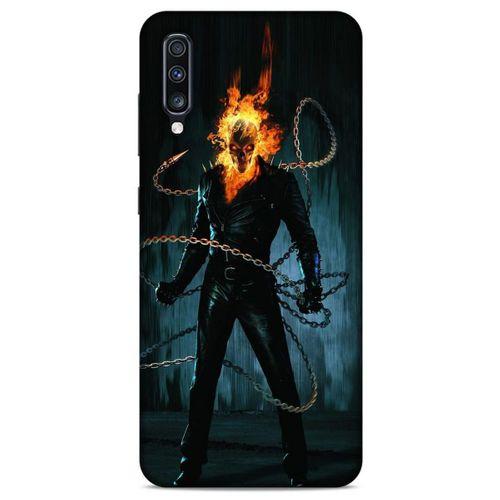 Samsung Galaxy A70s Uyumlu Kılıf Motorsiklet (17) Tasarım Kılıf Kurukafa