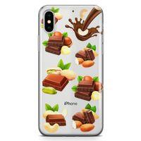 Apple iPhone X Kılıf Çikolata Çeşitleri Arka Kapak Koruma Desenli Full Koruyucu