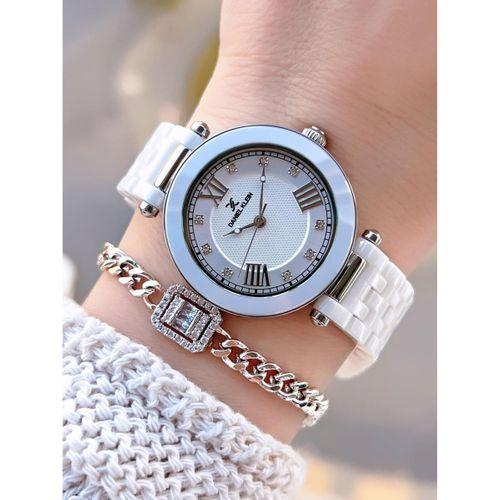 Daniel Klein Seramik Kordon Özel Tasarım 2 Yıl Garantili 3 Atm Kadın Kol Saati+Bileklik SR.14282.2