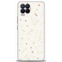 Realme 8 Kılıf HD Baskılı Kılıf - Yıldız Haritası + Tam Ekran Koruyucu